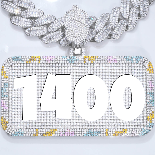 CUSTOM LETTER NECKLACE 3D COLORFUL SQUARE