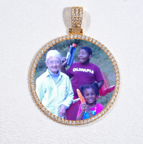 MEDIUM 3D CIRCLE CUSTOM PICTURE PENDANT