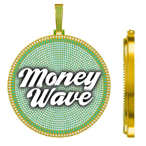 CUSTOM LETTER NECKLACE 3D BIG DISC