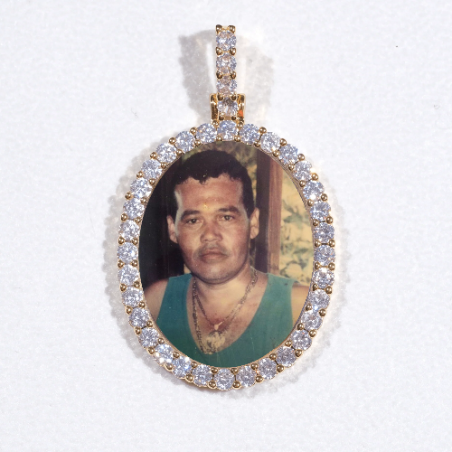 3D Oval Custom Picture Pendant