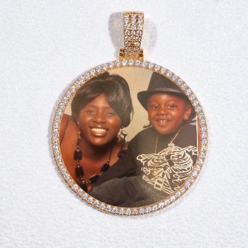 MEDIUM 3D CIRCLE CUSTOM PICTURE PENDANT