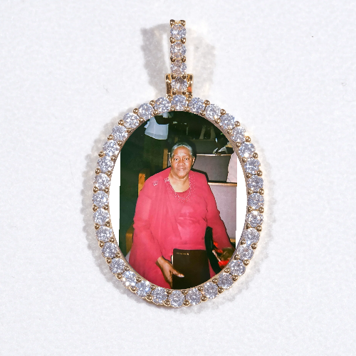 3D Oval Custom Picture Pendant