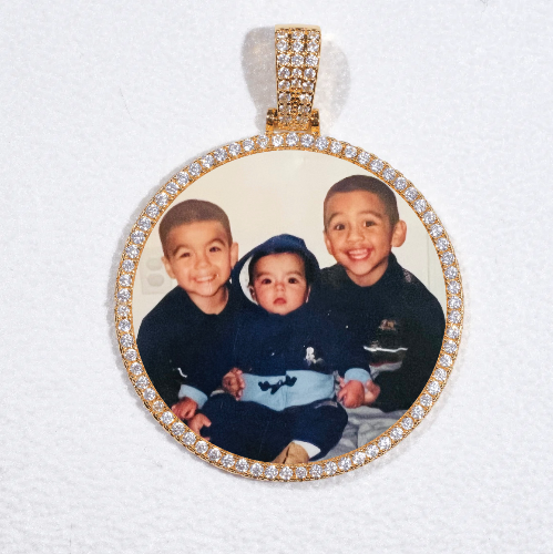 MEDIUM 3D CIRCLE CUSTOM PICTURE PENDANT