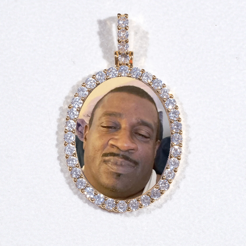 3D Oval Custom Picture Pendant