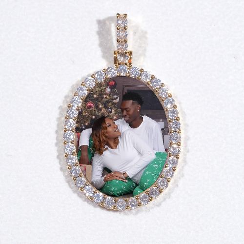 3D Oval Custom Picture Pendant