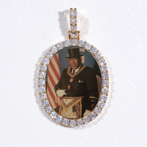 3D Oval Custom Picture Pendant
