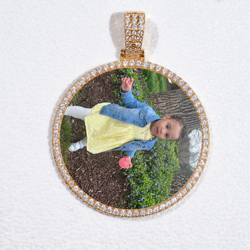 MEDIUM 3D CIRCLE CUSTOM PICTURE PENDANT