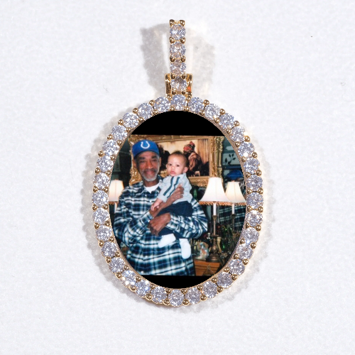3D Oval Custom Picture Pendant