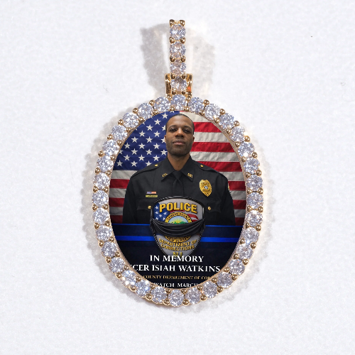 3D Oval Custom Picture Pendant