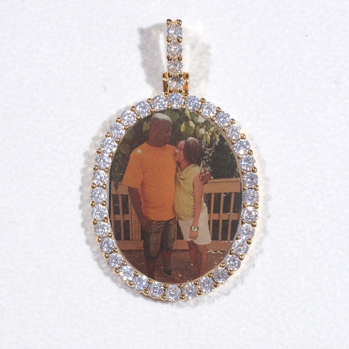 3D Oval Custom Picture Pendant