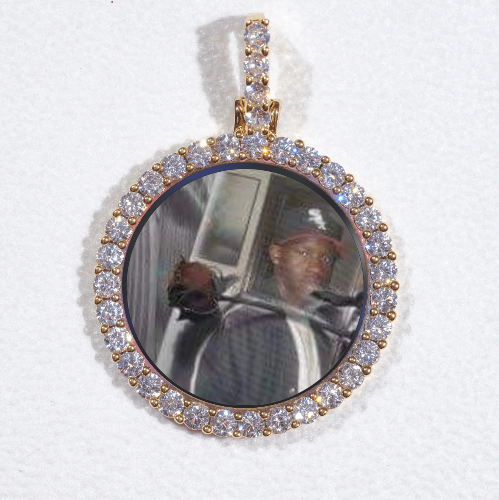 3D CIRCLE CUSTOM PICTURE PENDANT SMALL SIZE