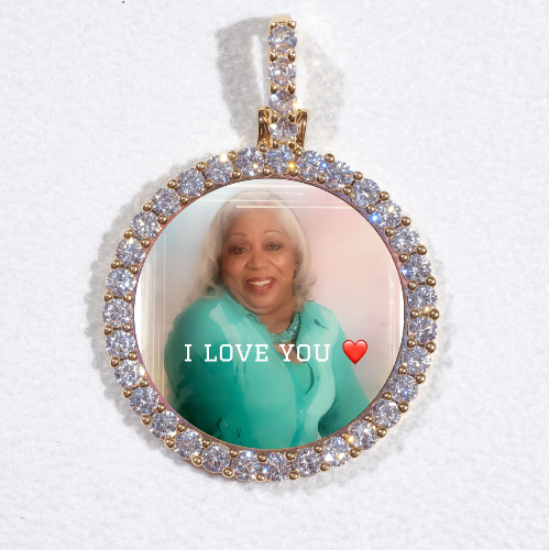 3D CIRCLE CUSTOM PICTURE PENDANT SMALL SIZE