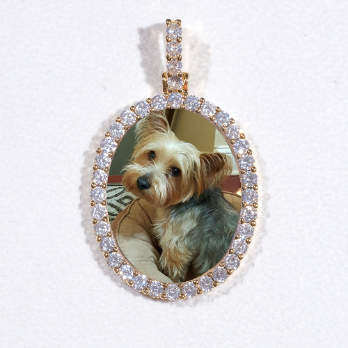 3D Oval Custom Picture Pendant