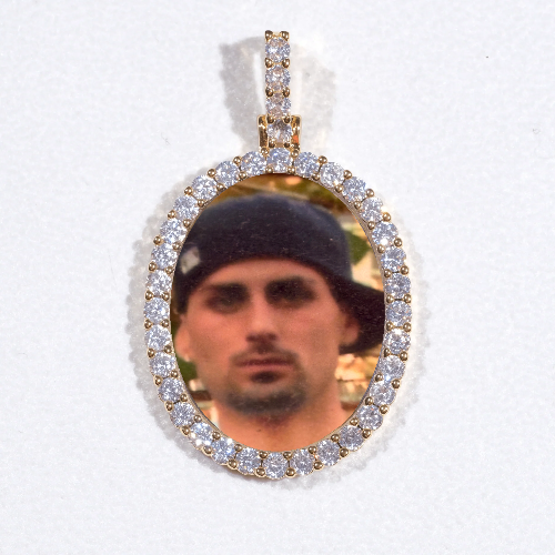 3D Oval Custom Picture Pendant