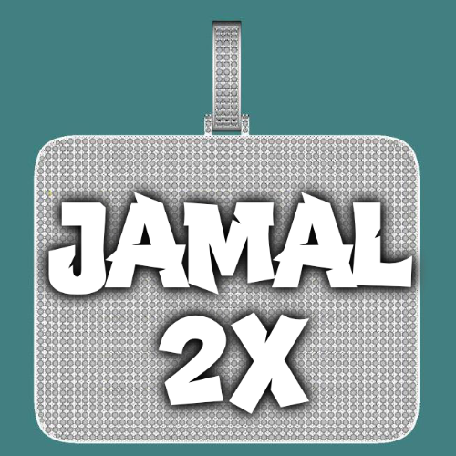 CUSTOM LETTER NECKLACE 3D BIG SQUARE