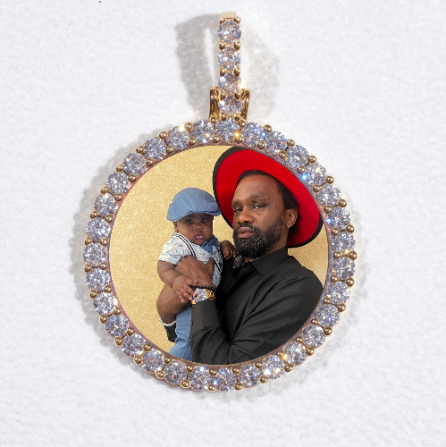 3D CIRCLE CUSTOM PICTURE PENDANT SMALL SIZE