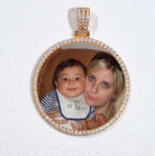 MEDIUM 3D CIRCLE CUSTOM PICTURE PENDANT