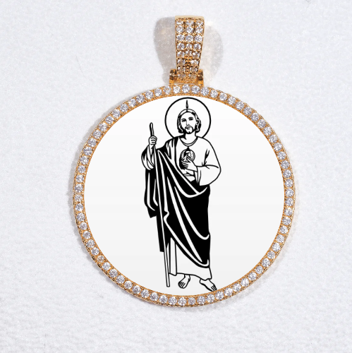 MEDIUM 3D CIRCLE CUSTOM PICTURE PENDANT