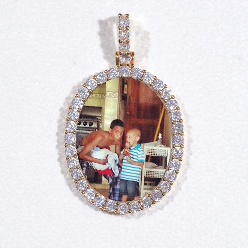 3D Oval Custom Picture Pendant
