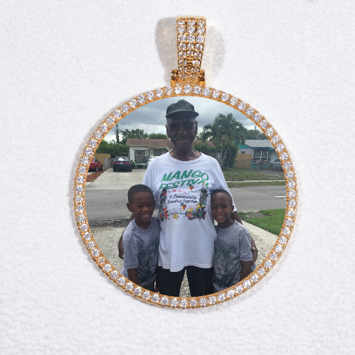 MEDIUM 3D CIRCLE CUSTOM PICTURE PENDANT