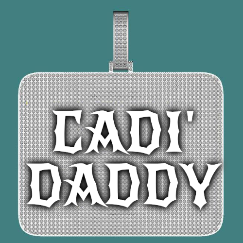 CUSTOM LETTER NECKLACE 3D BIG SQUARE