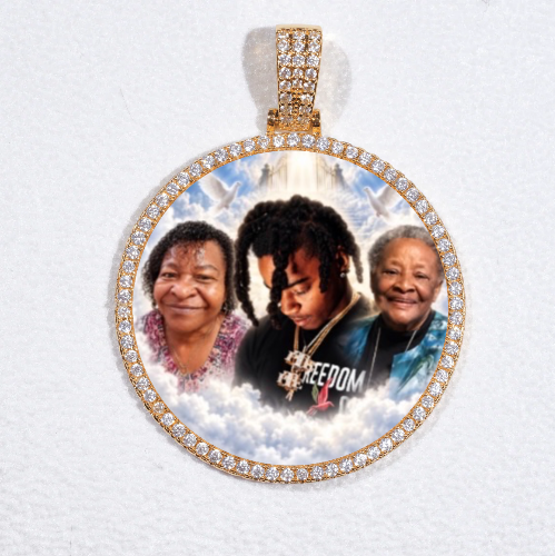 MEDIUM 3D CIRCLE CUSTOM PICTURE PENDANT