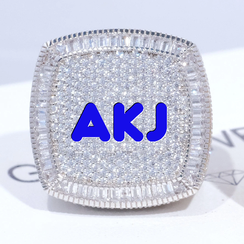 CUSTOM LETTER 3D ICED RING
