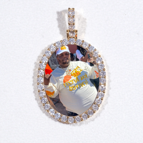 3D Oval Custom Picture Pendant