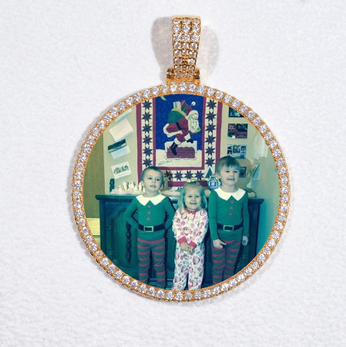 MEDIUM 3D CIRCLE CUSTOM PICTURE PENDANT