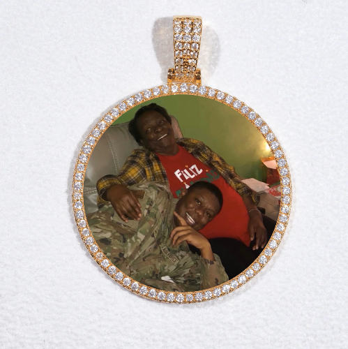 MEDIUM 3D CIRCLE CUSTOM PICTURE PENDANT