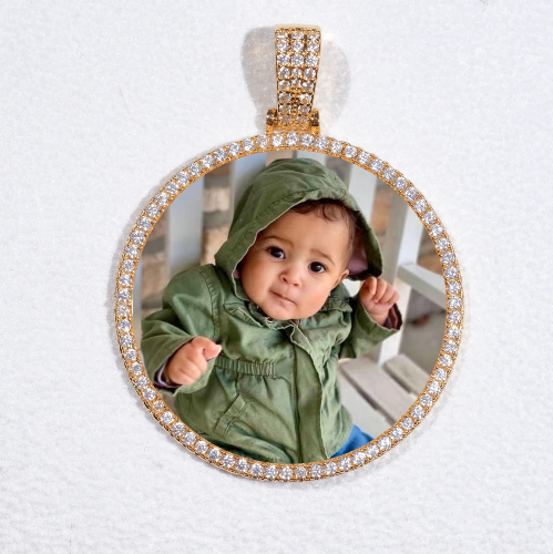 MEDIUM 3D CIRCLE CUSTOM PICTURE PENDANT