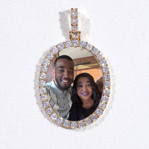 3D Oval Custom Picture Pendant