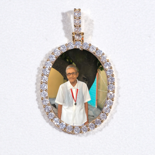 3D Oval Custom Picture Pendant