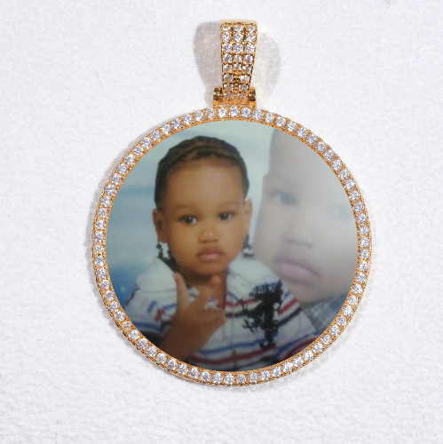MEDIUM 3D CIRCLE CUSTOM PICTURE PENDANT