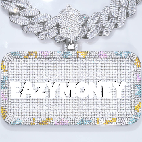 CUSTOM LETTER NECKLACE 3D COLORFUL SQUARE