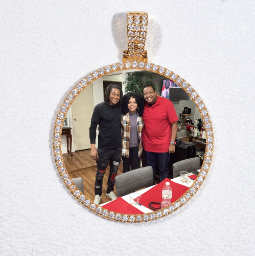 MEDIUM 3D CIRCLE CUSTOM PICTURE PENDANT