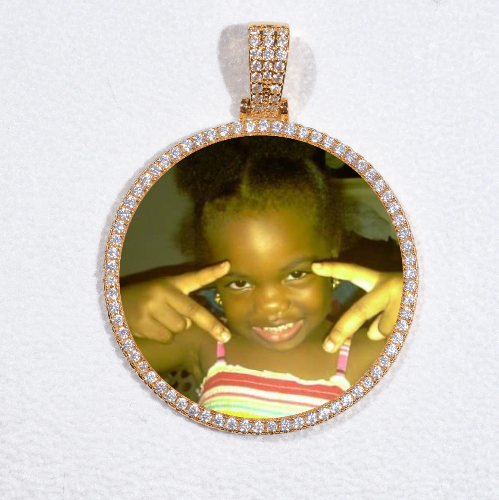 MEDIUM 3D CIRCLE CUSTOM PICTURE PENDANT