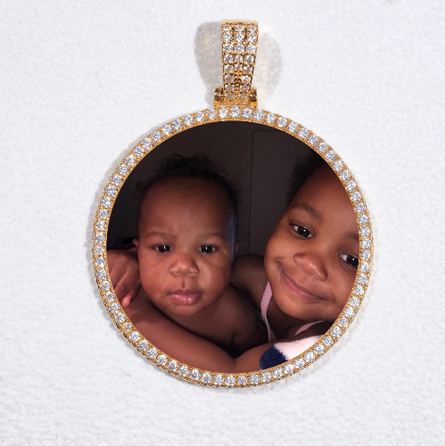 MEDIUM 3D CIRCLE CUSTOM PICTURE PENDANT