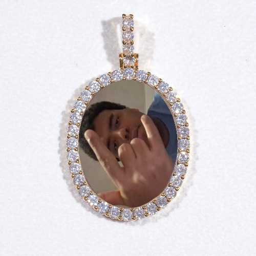 3D Oval Custom Picture Pendant