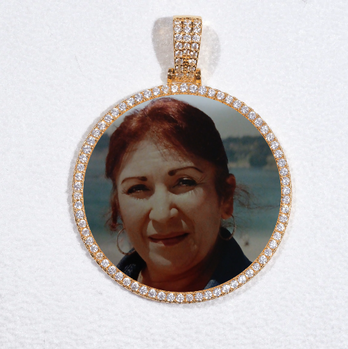 MEDIUM 3D CIRCLE CUSTOM PICTURE PENDANT