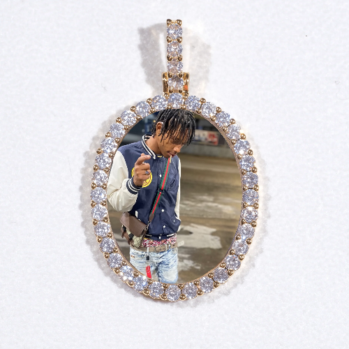 3D Oval Custom Picture Pendant