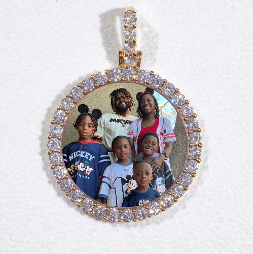 3D CIRCLE CUSTOM PICTURE PENDANT SMALL SIZE