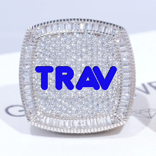 CUSTOM LETTER 3D ICED RING