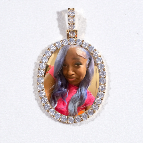 3D Oval Custom Picture Pendant