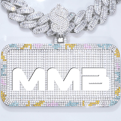 CUSTOM LETTER NECKLACE 3D COLORFUL SQUARE
