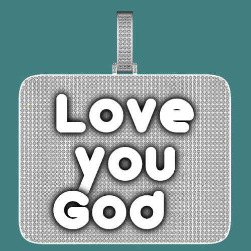 CUSTOM LETTER NECKLACE 3D BIG SQUARE