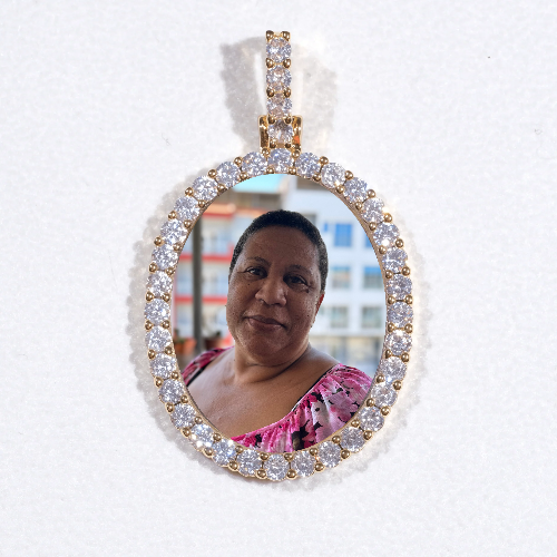 3D Oval Custom Picture Pendant