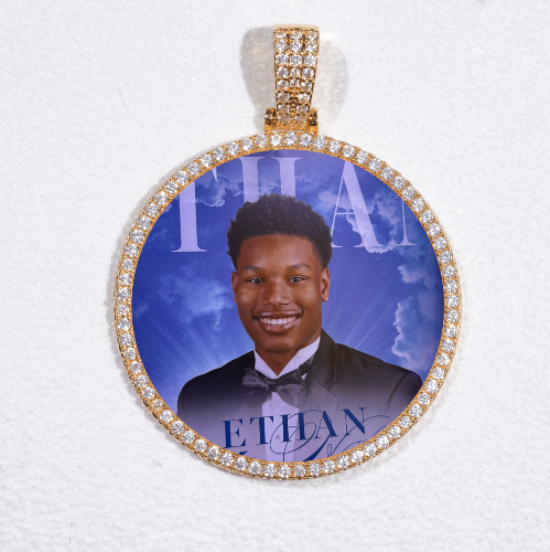 MEDIUM 3D CIRCLE CUSTOM PICTURE PENDANT
