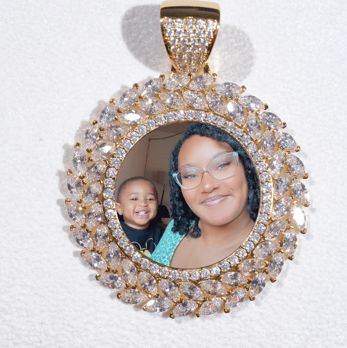Large 3D Wheat Ear Custom Picture Pendant