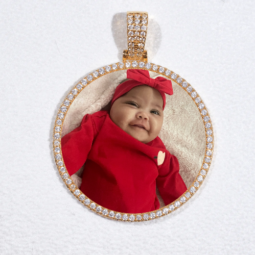 MEDIUM 3D CIRCLE CUSTOM PICTURE PENDANT